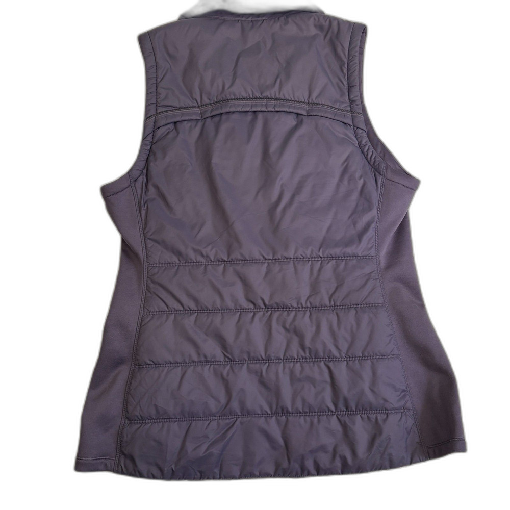 Athleta Rock Ridge PrimaLoft Duck Violet Quilted Puffer Vest Women’s L - Picture 2 of 5